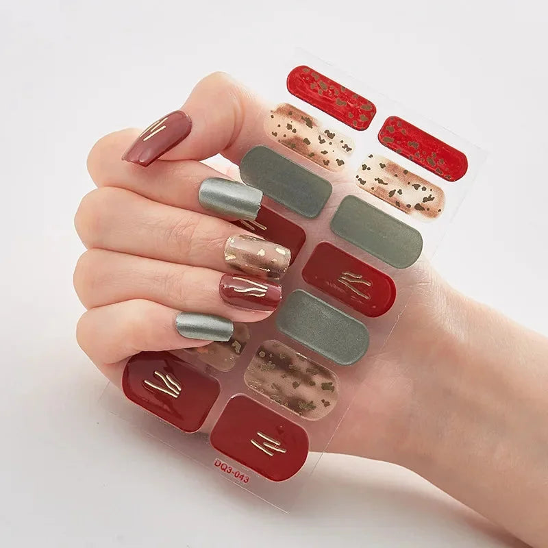 Autocollants D’Art Des Ongles 3D Pour Des Ongles Festifs Faciles — Mix Vert Sauge, photo 5