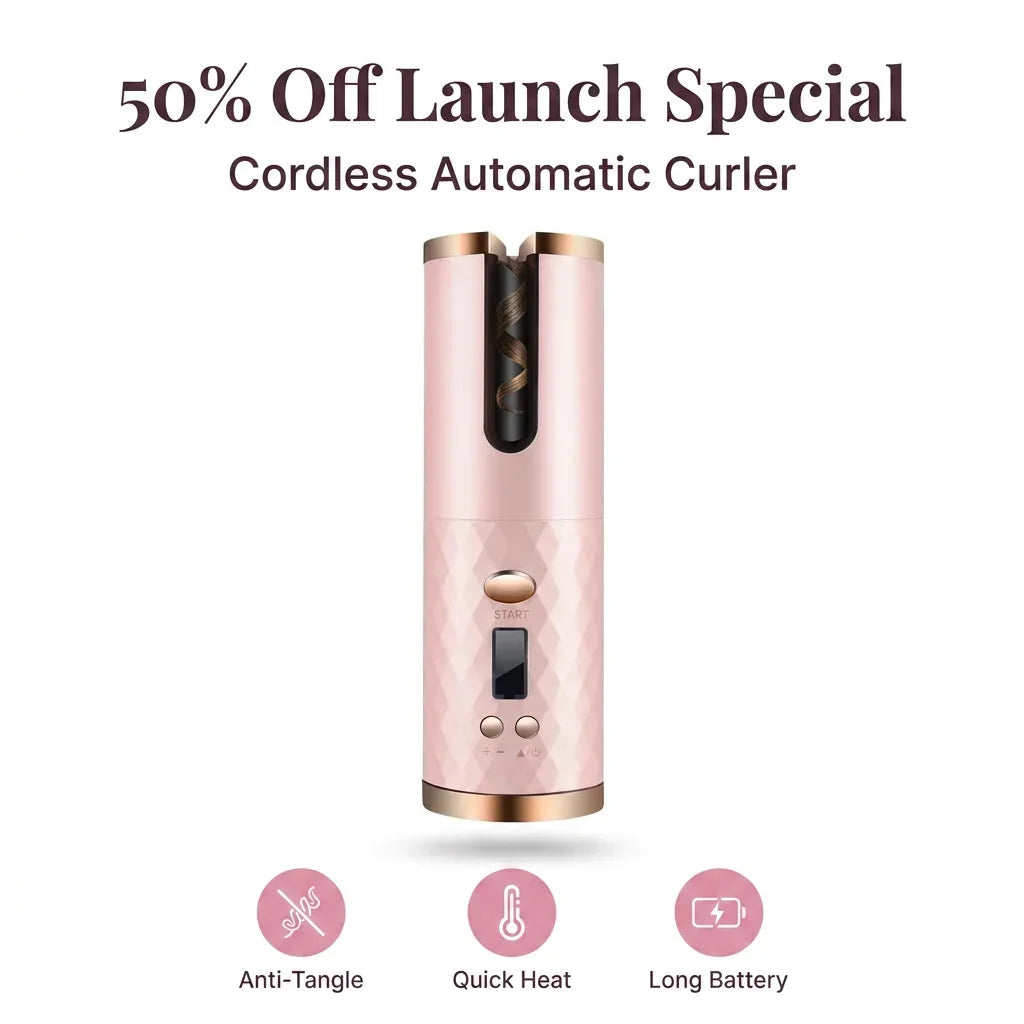 Fer à Boucler Sans Fil Portable